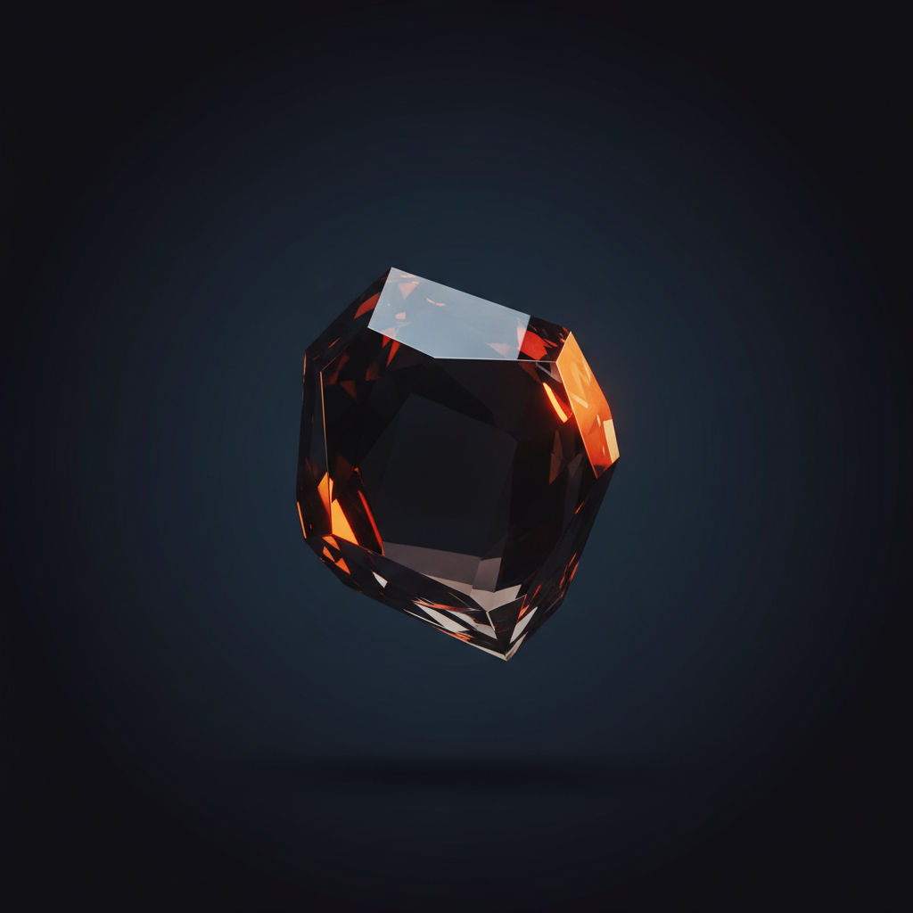 Faceted crystal sculpture