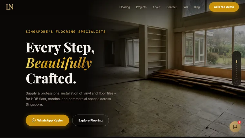 LN Flooring website preview — Singapore flooring specialist