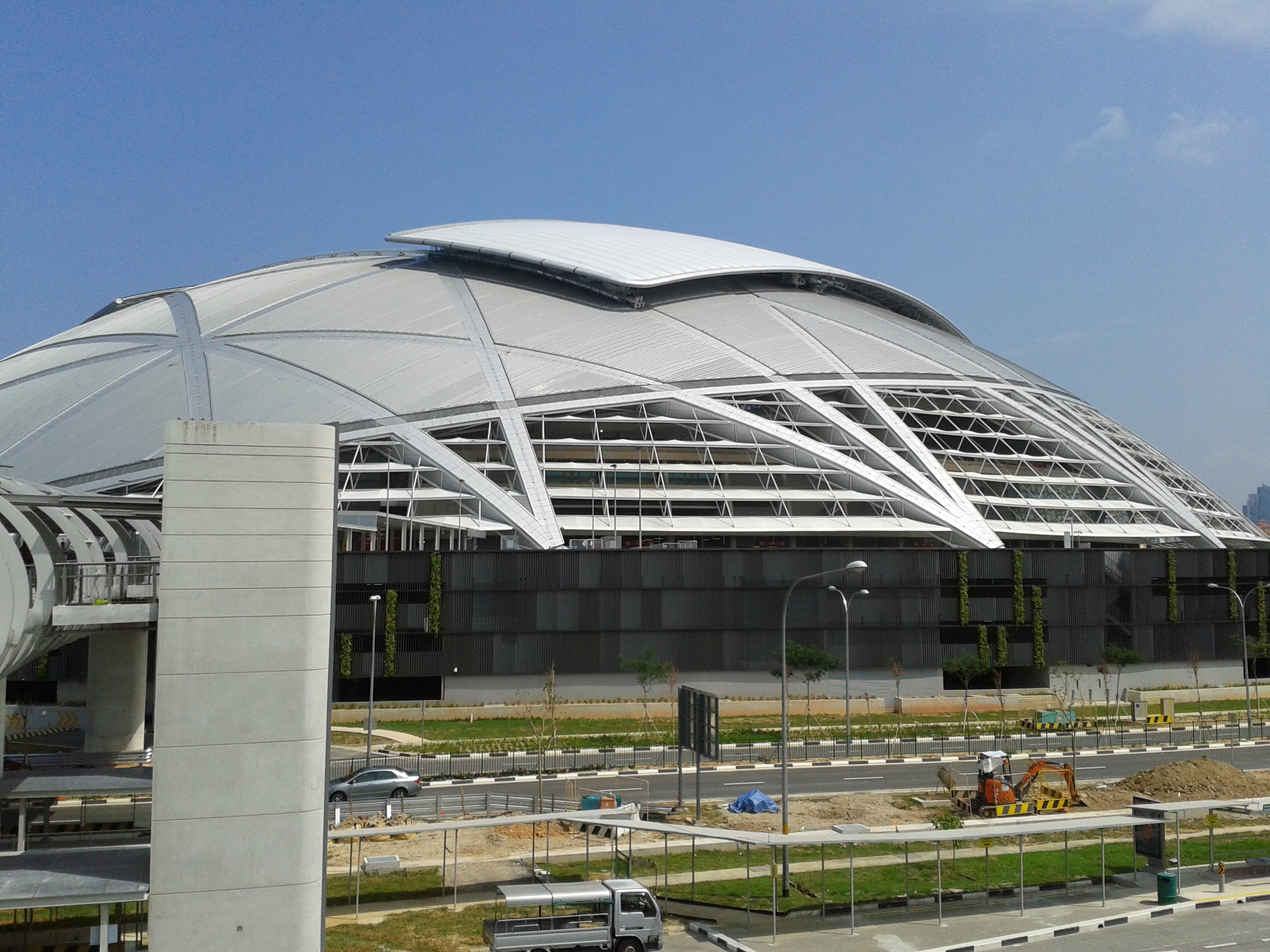 Singapore National Stadium from Kallang Footbridge