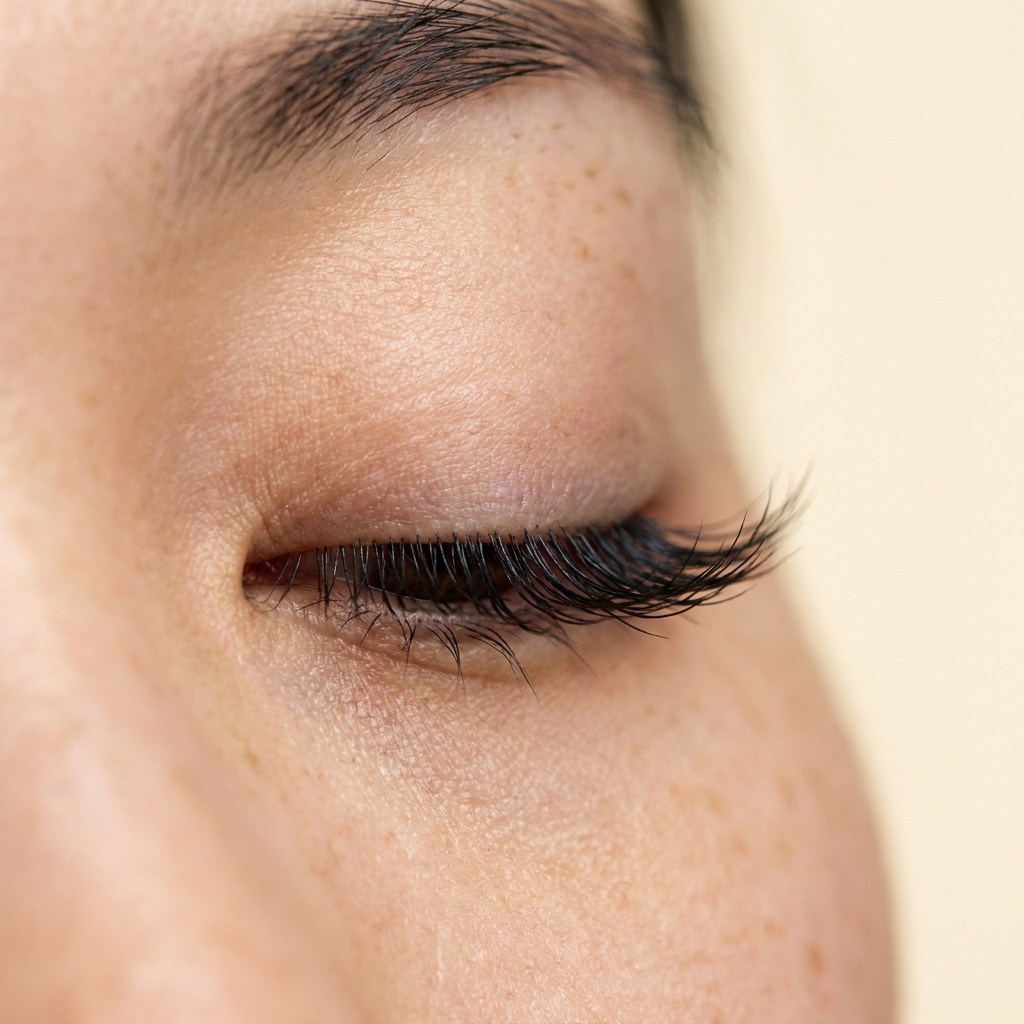 Lash Lift + Tint — natural lashes curled