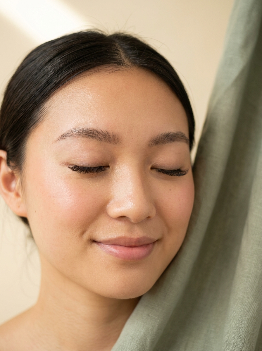 A freshly done set of lashes, in studio daylight