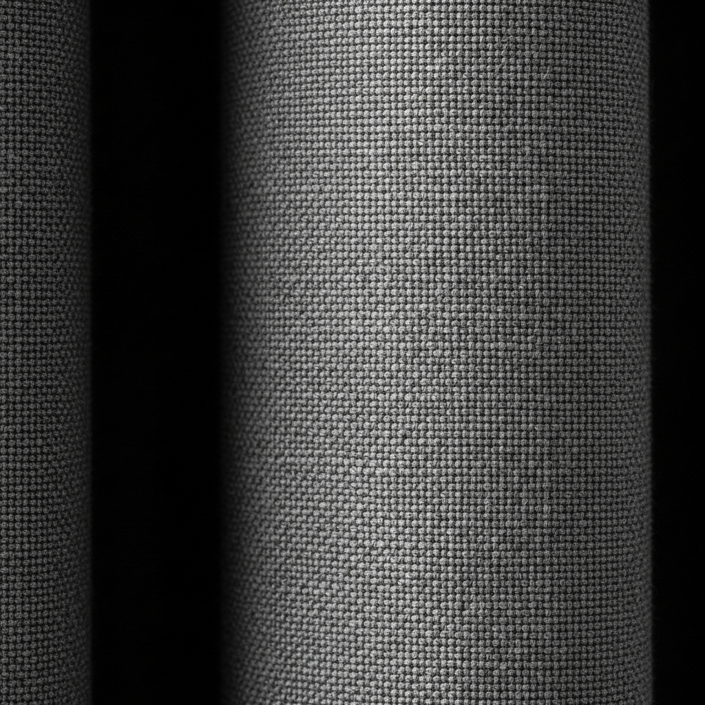 Blackout cotton fabric in dark charcoal grey