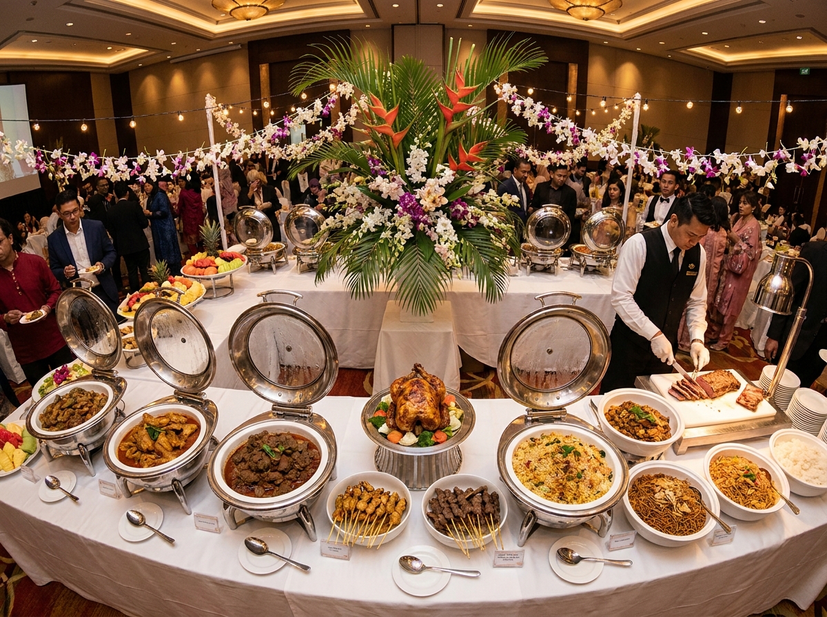 Full buffet wedding spread
