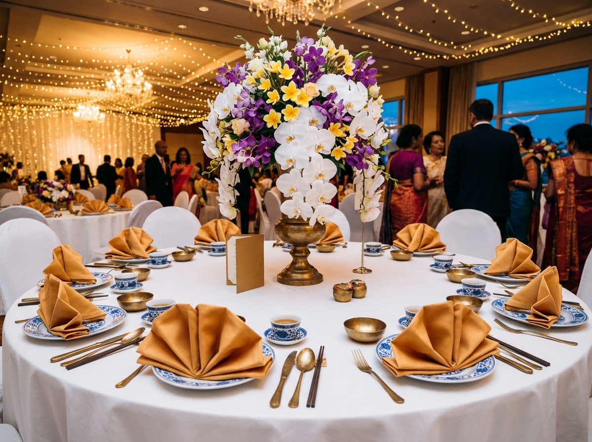 Wedding catering setup